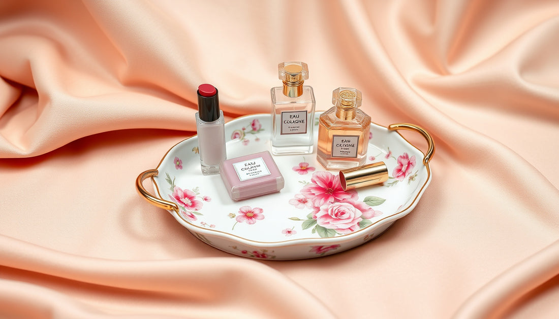 Organize in Style: Discover the Elegant 'Eau de Cologne' Porcelain Trinket Tray for Just $22!